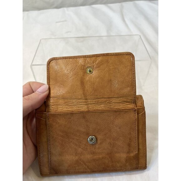 Genuine Leather Tan Brown Wallet trifold made in India - Picture 2 of 7